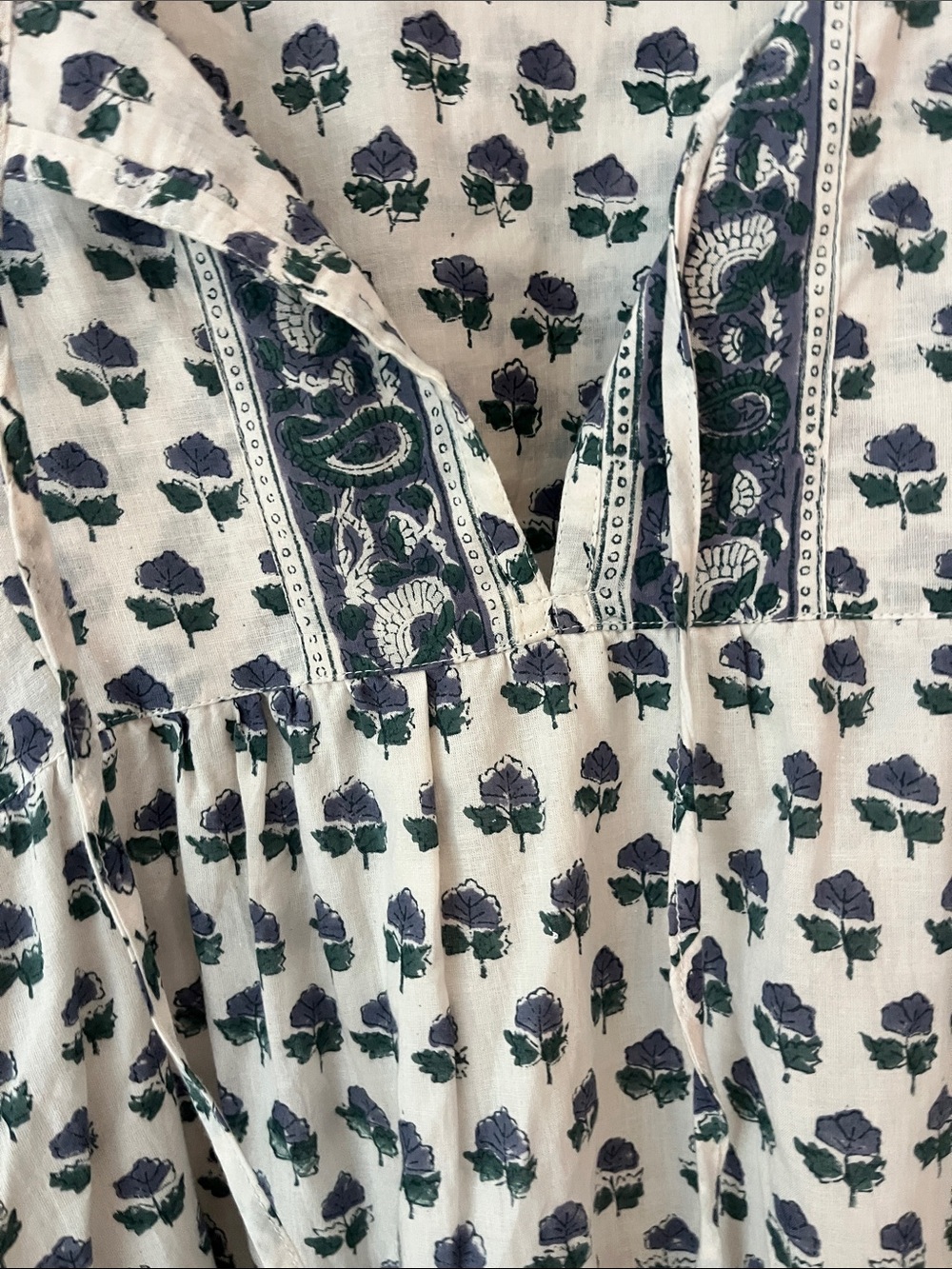Marae White Mini Dress with Navy Floral Print - Picture 3 of 3